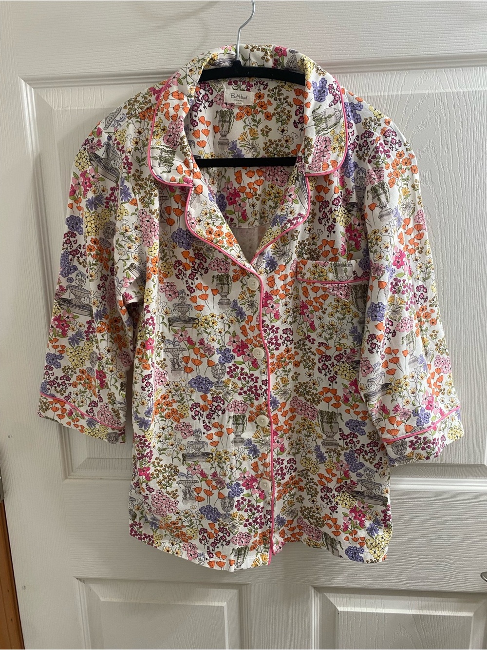 BedHead Women’s Floral Capri Pajama Set 3/4 sleeve - Picture 2 of 16